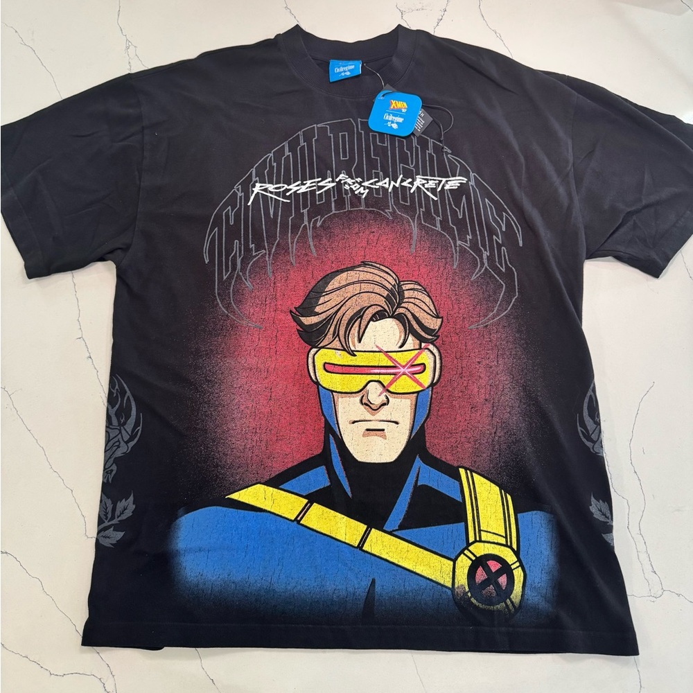 Civil Regime Marvel X-Men Cyclops Black Graphic Tee - L